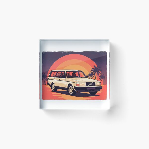 Item preview, 240 Wagon Retro Sunset - Vintage Synthwave Beach Car Graphic designed and sold by Off-Road-Zone.