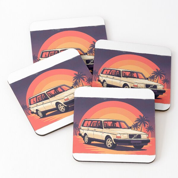 Item preview, 240 Wagon Retro Sunset - Vintage Synthwave Beach Car Graphic designed and sold by Off-Road-Zone.