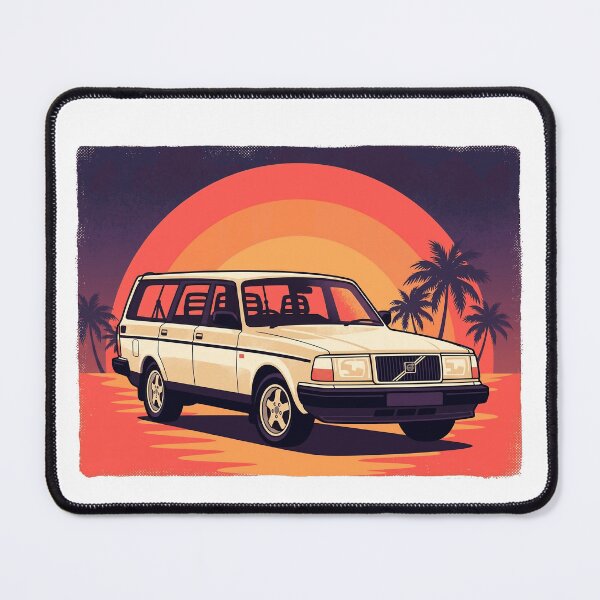 Item preview, 240 Wagon Retro Sunset - Vintage Synthwave Beach Car Graphic designed and sold by Off-Road-Zone.