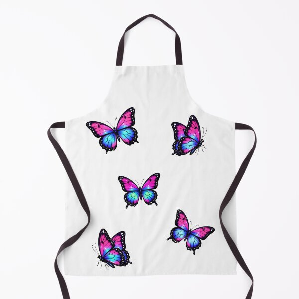 Item preview, Five Neon Butterflies Hot Pink Purple Turquoise Gradient Monarch Style Flight Dynamic Angles designed and sold by Good Vibes .