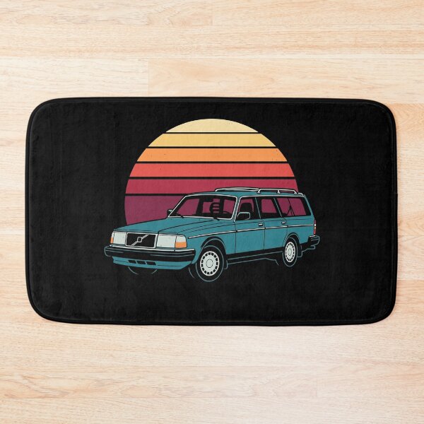 Item preview, 240 Wagon Retro Sunset  - Teal Classic Boxy Car Graphic designed and sold by Off-Road-Zone.