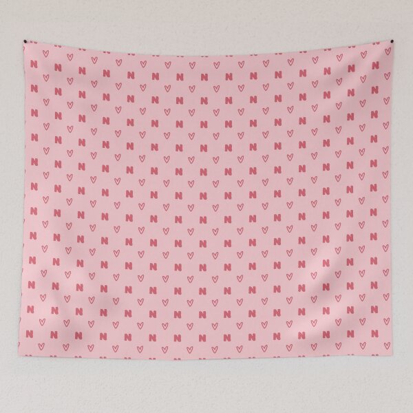 Item preview, Letter N Monogram Pink Heart Pattern | Cute Initial N Pink Heart Aesthetic | Red and Pink Letter N Heart Design | Monogram N Heart Pattern Art | Girly Coquette Letter N Initial Hearts designed and sold by VivaFy.