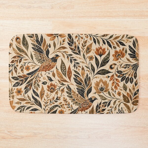 Item preview, Boho Bird & Botanical  Pattern | Vintage Avian Floral Wallpaper | Nature-Inspired Textile Design designed and sold by AnimalAirtistry.