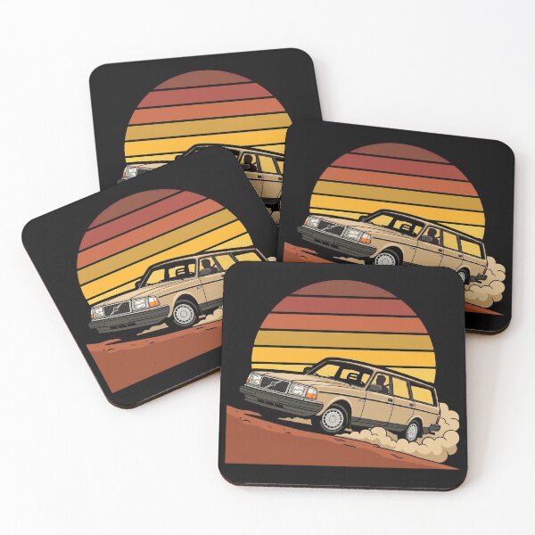 Item preview, 240 Wagon Retro Sunset - Vintage Cream Classic Car designed and sold by Off-Road-Zone.