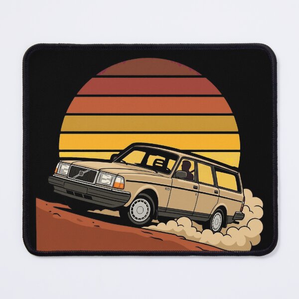 Item preview, 240 Wagon Retro Sunset - Vintage Cream Classic Car designed and sold by Off-Road-Zone.
