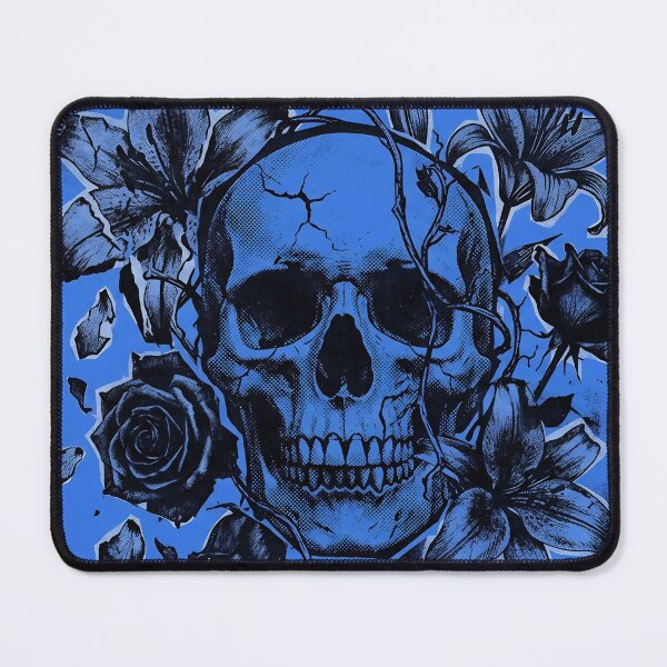 Item preview, Blue bloom skull designed and sold by BlueBerry45.