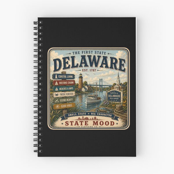 Item preview, Delaware The First State Vintage Coastal Lighthouse Design designed and sold by StateMoodDesigns.