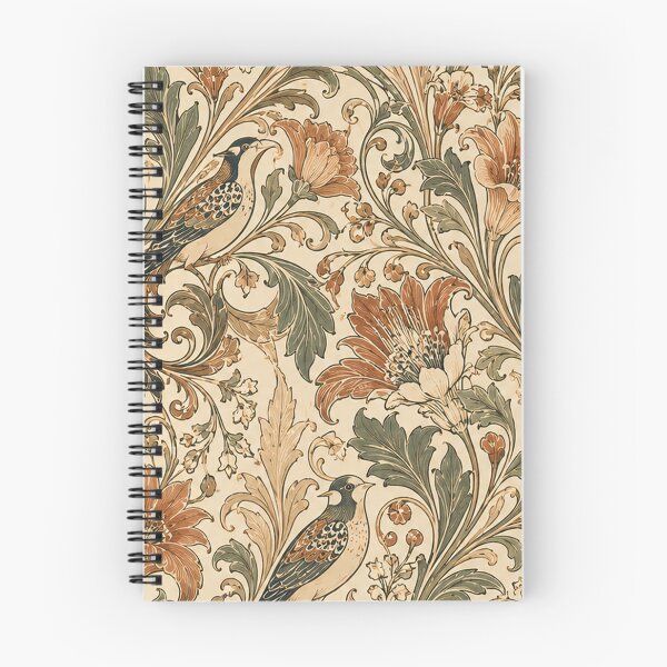 Item preview, Art Nouveau Bird & Floral  Pattern | Vintage Botanical Wallpaper | Elegant Avian Textile Design designed and sold by AnimalAirtistry.