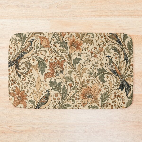 Item preview, Art Nouveau Bird & Floral  Pattern | Vintage Botanical Wallpaper | Elegant Avian Textile Design designed and sold by AnimalAirtistry.