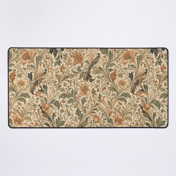Item preview, Art Nouveau Bird & Floral Pattern | Vintage Botanical Wallpaper | Elegant Avian Textile Design designed and sold by AnimalAirtistry.