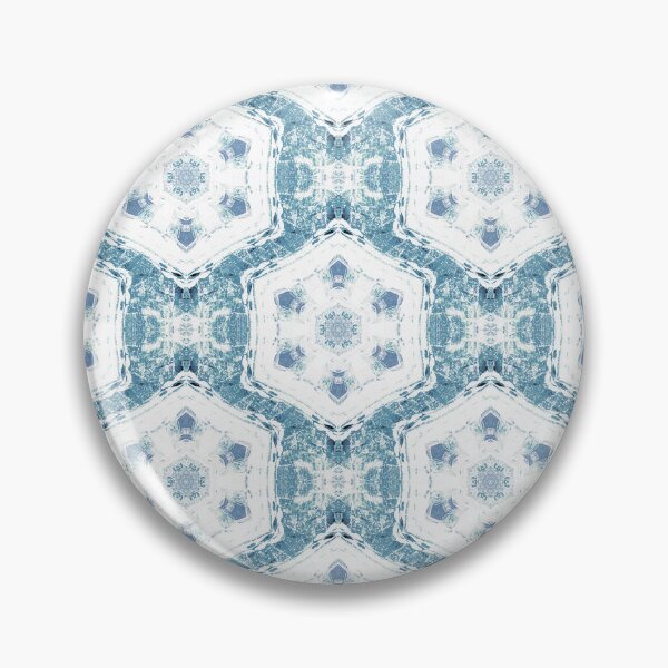 Item preview, Boho Hexagon Mandala Pattern in Blue and White designed and sold by Artistestella.