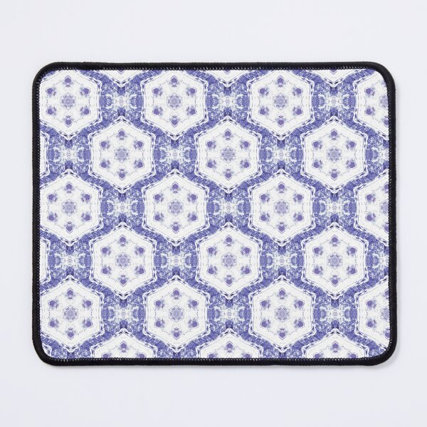 Item preview, Boho Hexagon Mandala Pattern in Purple and White designed and sold by Artistestella.