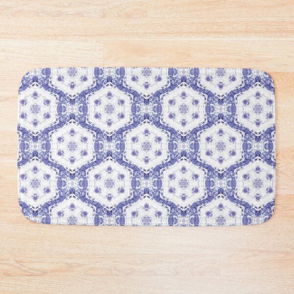 Item preview, Boho Hexagon Mandala Pattern in Purple and White designed and sold by Artistestella.