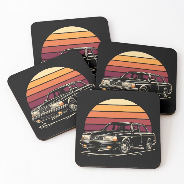 Item preview, 240 Wagon Retro Sunset  - Black Classic Boxy Car  designed and sold by Off-Road-Zone.