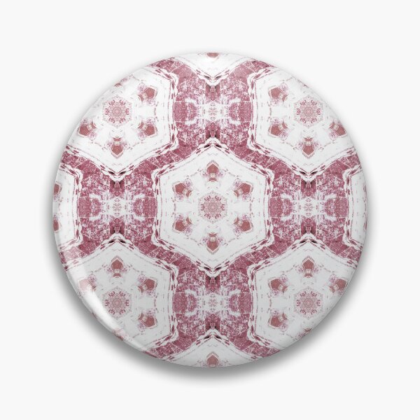 Item preview, Boho Hexagon Mandala Pattern in Burgundy and White designed and sold by Artistestella.
