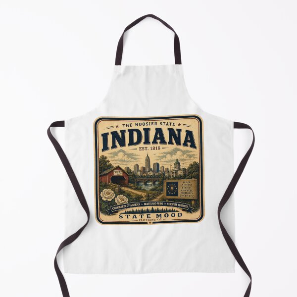 Item preview, Indiana Hoosier State Vintage Indianapolis Skyline Design designed and sold by StateMoodDesigns.