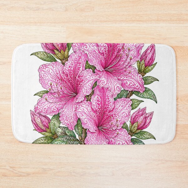 Item preview, Intricate Pink Azaleas designed and sold by PaintedbyCarol.