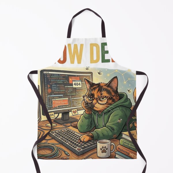 Item preview, Meow Debug-Funny Coder Cat and Programming Humor designed and sold by Northern Glow Art.