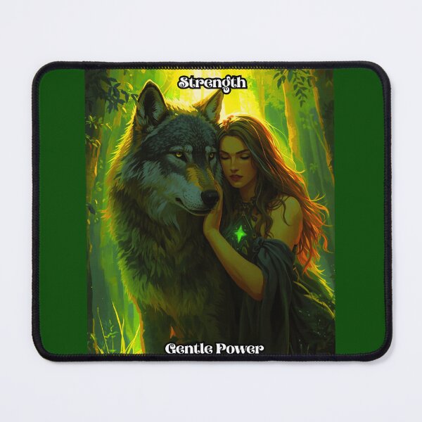 Item preview, Strength - Tarot Card from Wildwood Green Witch Tarot Deck designed and sold by Earth Nature Creations.