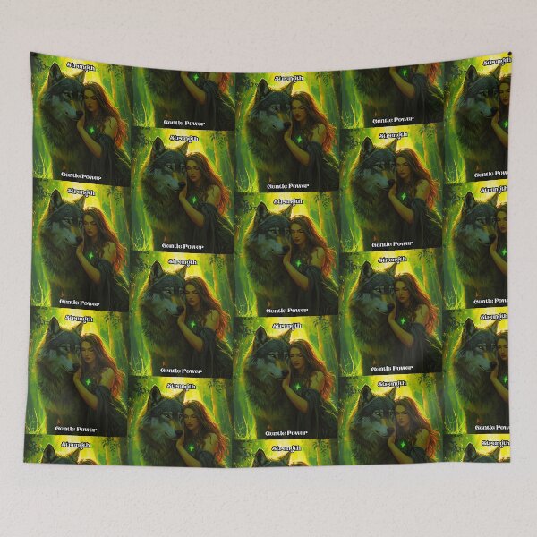 Item preview, Strength - Tarot Card from Wildwood Green Witch Tarot Deck  designed and sold by Earth Nature Creations.