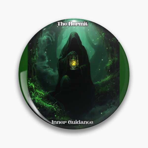 Item preview, The Hermit - Tarot Card from Wildwood Green Witch Tarot Deck  designed and sold by Earth Nature Creations.