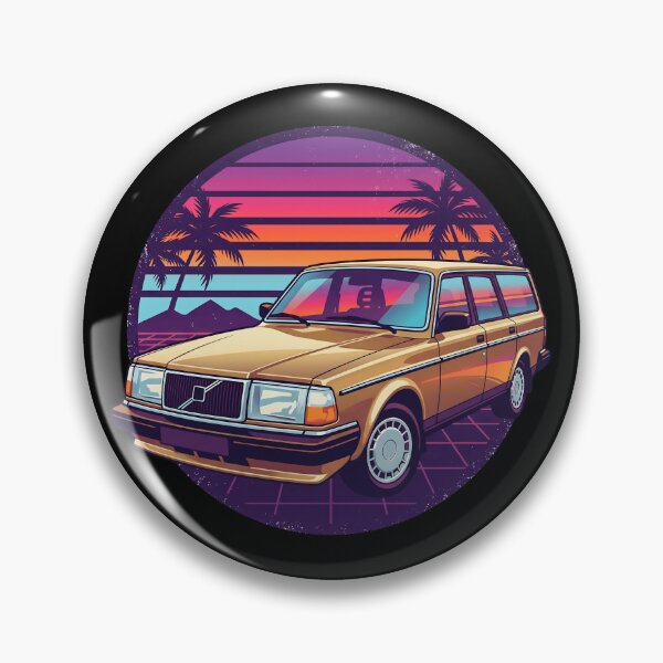 Item preview, 240 Wagon Retro Synthwave - Neon Sunset Vintage Boxy Car designed and sold by Off-Road-Zone.
