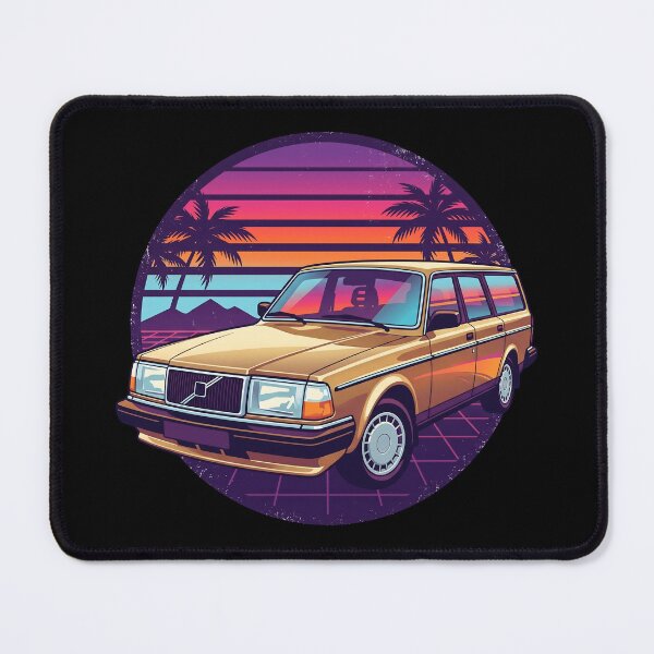 Item preview, 240 Wagon Retro Synthwave - Neon Sunset Vintage Boxy Car designed and sold by Off-Road-Zone.