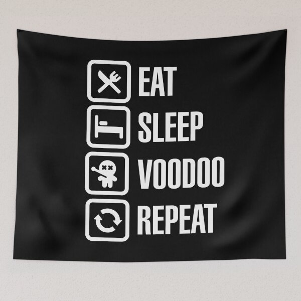 Item preview, Funny eat sleep voodoo repeat voodoo doll T-shirt gift designed and sold by LaundryFactory.