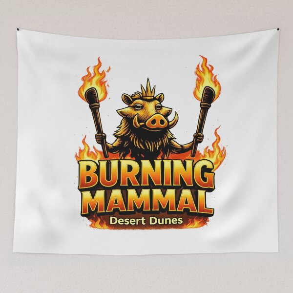 Item preview, Burning Mammal Desert Dunes Festival Fire Boar Shirt designed and sold by gahteeriffico.