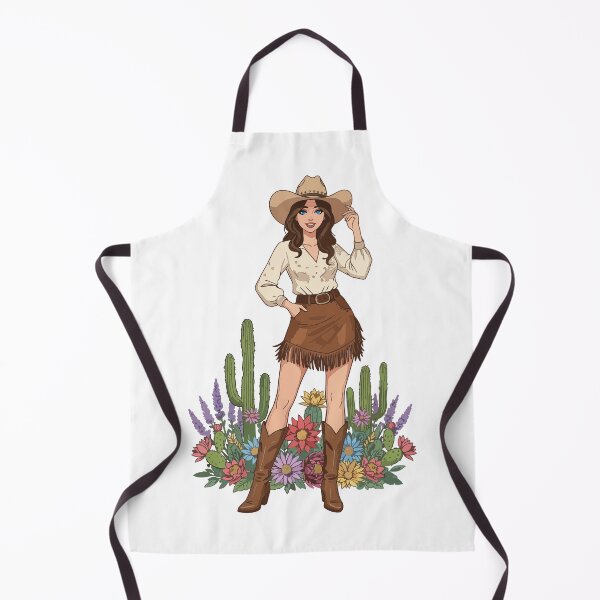 Item preview, Full Body Coastal Cowgirl Art - Aesthetic Western Woman with Cowboy Boots & Cactus designed and sold by BestChoiceService.