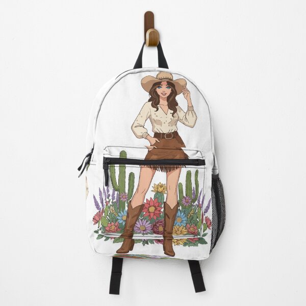 Item preview, Full Body Coastal Cowgirl Art - Aesthetic Western Woman with Cowboy Boots & Cactus designed and sold by BestChoiceService.