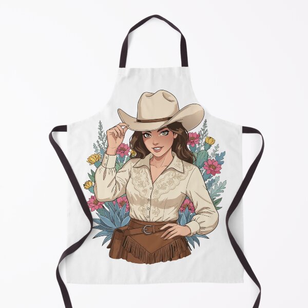Item preview, Coastal Cowgirl Illustration - Aesthetic Western Woman with Cactus Flower Art designed and sold by BestChoiceService.