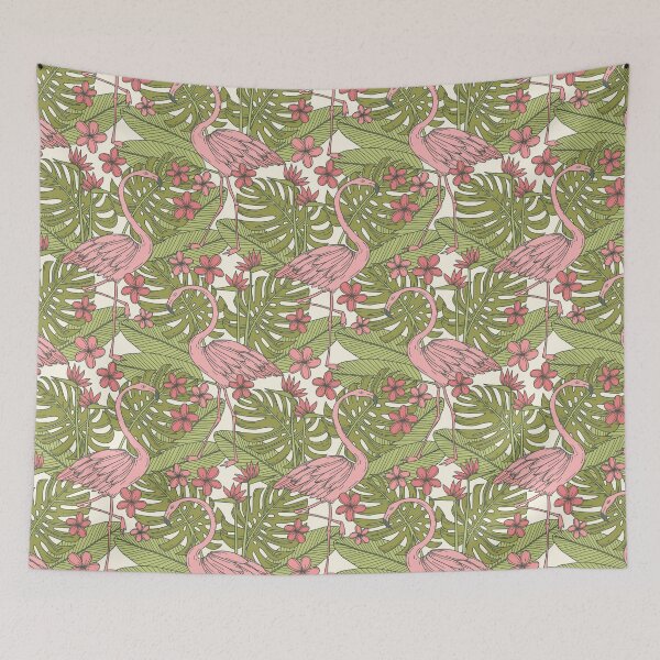 Item preview, Flamingo Jungle designed and sold by robyriker.
