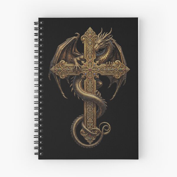 Aperçu de l'œuvre design cool de dragon et de croix créée et vendue par LOVEARTDESIGN.