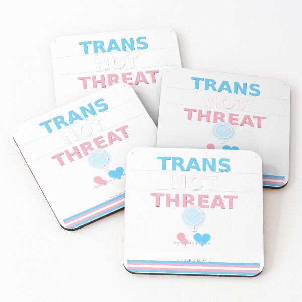 Item preview, Trans Not Threat – LGBTQ Pride Transgender Rights Tee designed and sold by Mouadze.