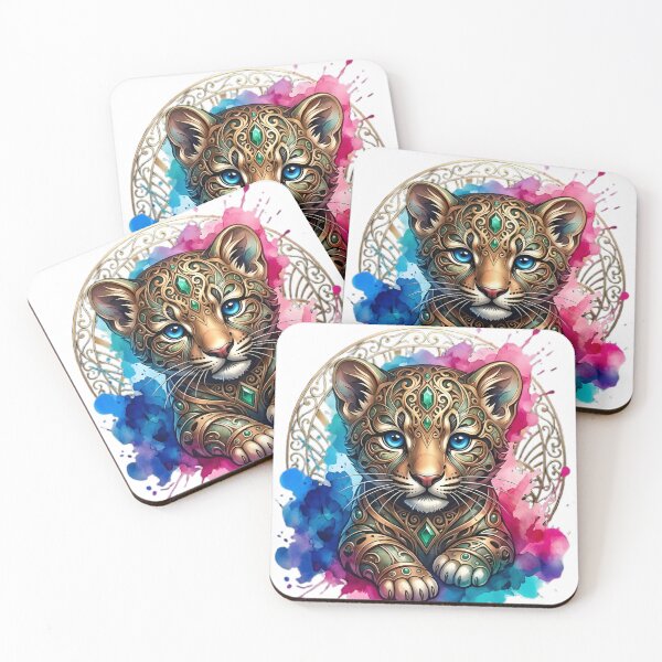 Item preview, Urban Jaguar Cub: Art Deco Watercolor Edition - KS Urban designed and sold by KS Stamped.