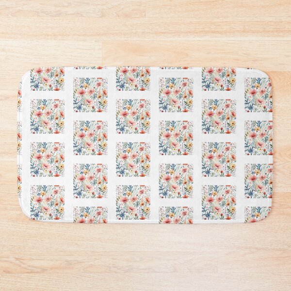 Item preview, Colorful Wildflower Meadow Pattern on Black Background | Whimsical Botanical Floral Art designed and sold by Joyfulfabric.