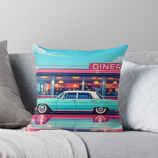 Item preview, Retro Classic Car Diner Reflection Vintage Poster. designed and sold by arfindo-indra.