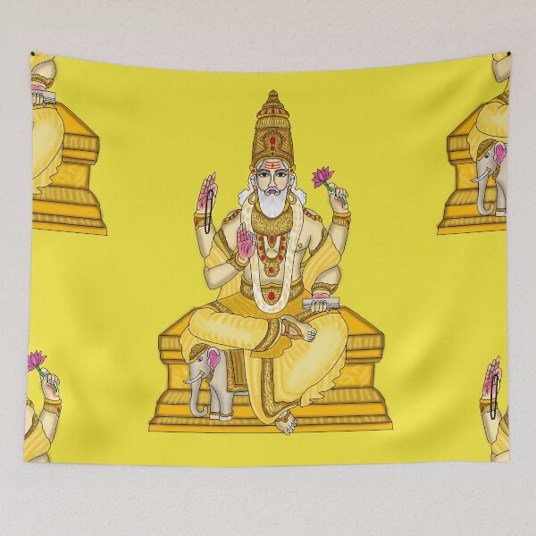 Item preview, Lord Brihaspati  in Indian Astrology | Divine Hindu Digital Artwork designed and sold by Harshit_Digital_Arts.