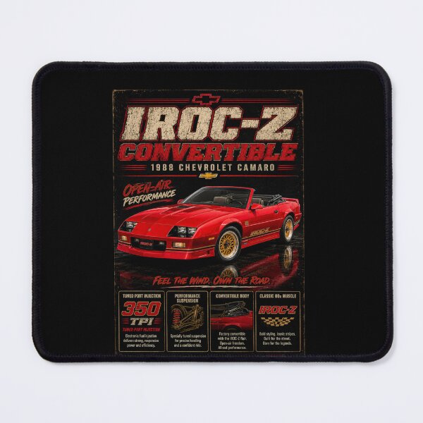 Item preview, 1988 Chevrolet Camaro IROC-Z Convertible TPI 350 Classic 80s Vintage Art designed and sold by TheArtOfCar.