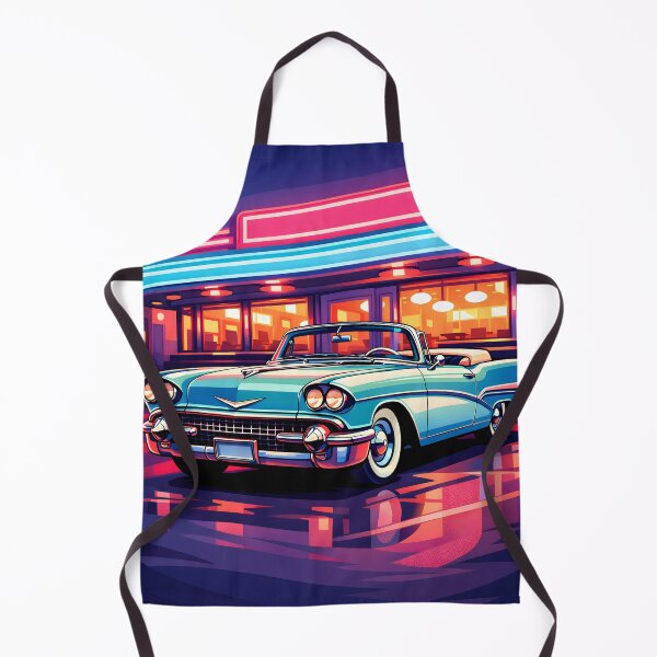Item preview, Retro Classic Convertible Car Neon Diner Poster designed and sold by arfindo-indra.
