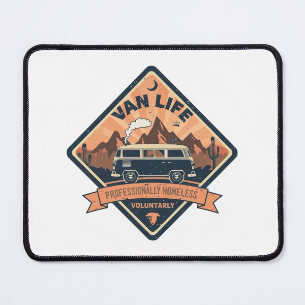 Item preview, Van Life - Professionally Homeless Voluntarily Vintage Adventure Badge designed and sold by SandiCreative.