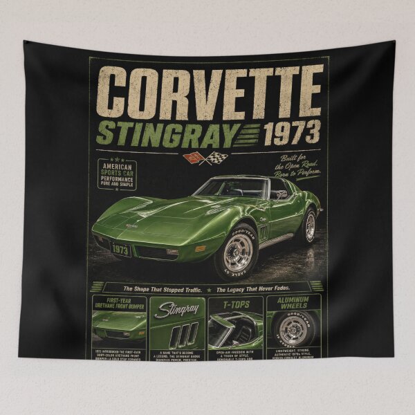 Item preview, 1973 Corvette Stingray First Urethane Bumper Classic Sports Car Art designed and sold by TheArtOfCar.