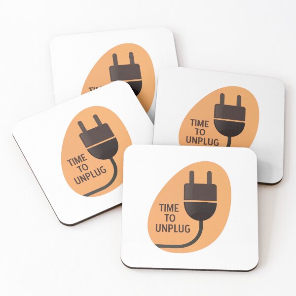 Item preview, Time To Unplug Electrical Plug Dark Minimalist Screen-Free Living designed and sold by FWLKIT.