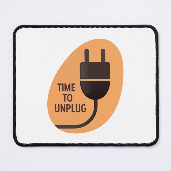 Item preview, Time To Unplug Electrical Plug Dark Minimalist Screen-Free Living designed and sold by FWLKIT.