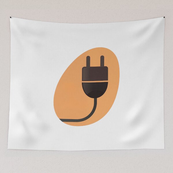 Item preview, Two-Prong Cord On Warm Amber Bold Minimal Electric Power designed and sold by FWLKIT.