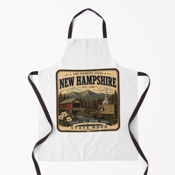 Item preview, New Hampshire Granite State Vintage Snowy Owl Mountain Design designed and sold by StateMoodDesigns.