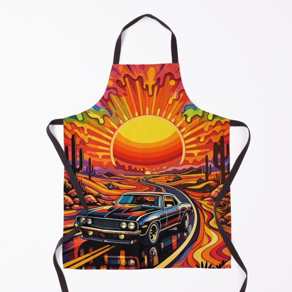 Item preview, Psychedelic Desert Muscle Car Retro Sunset Poster designed and sold by arfindo-indra.
