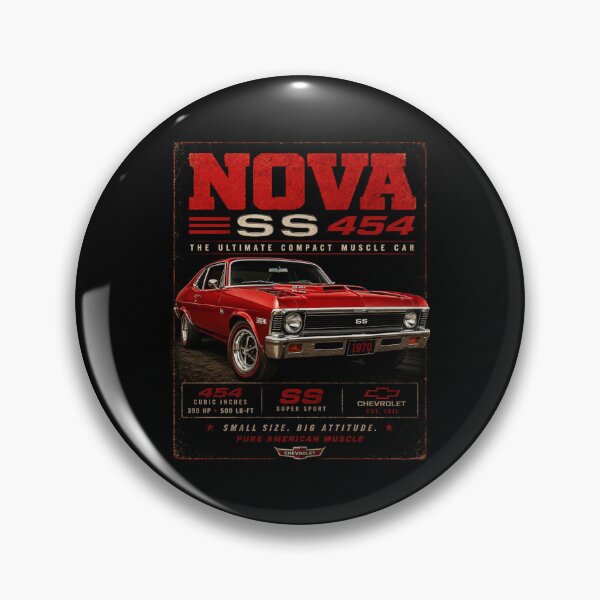 Item preview, 1970 Nova SS 454 Ultimate Compact Muscle Car Classic Vintage Art designed and sold by TheArtOfCar.