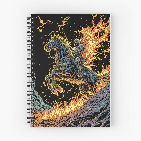 Item preview, Flaming Knight Horse Sticker | Dark Fantasy Medieval Fire Decal designed and sold by HellbenderCo.